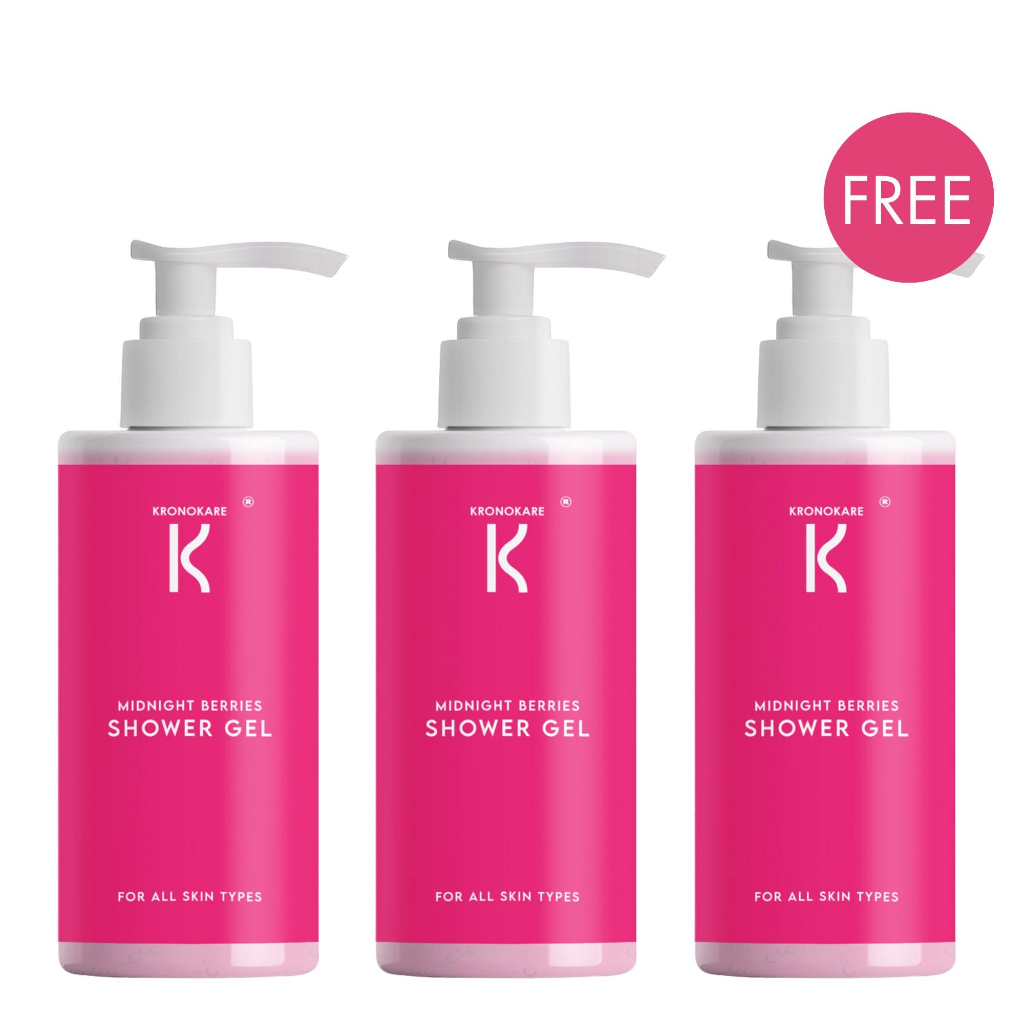 COMBO - SHOWER GEL - Midnight Berries - 550 ml - 3 Units – Buy 2 Get 1 Free