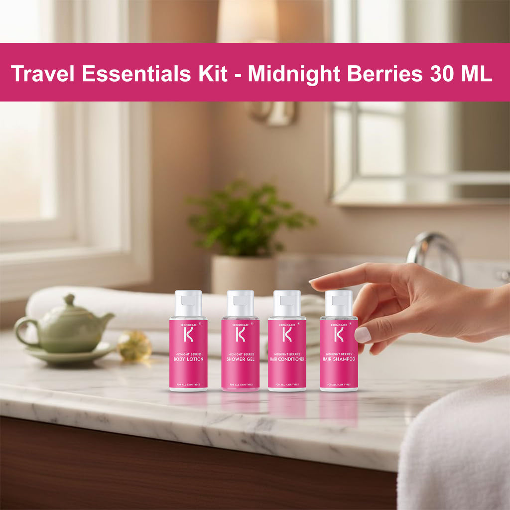 Midnight Berries Travel Kit (Pack of 4) – Hair & Body Care Essentials Combo