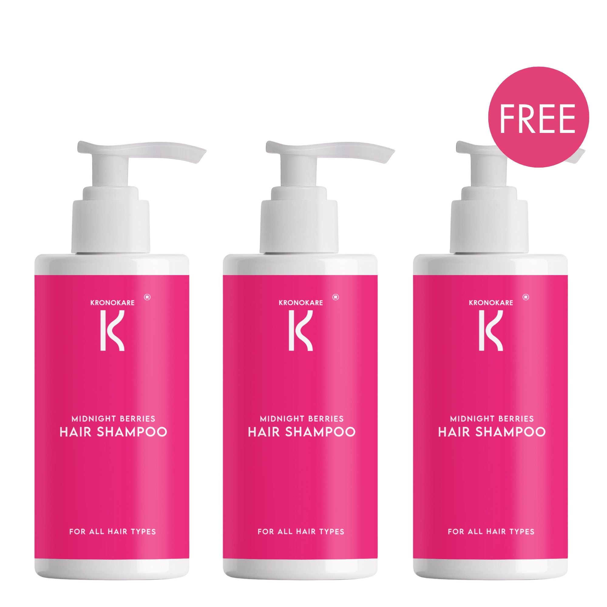 COMBO - SHAMPOO - Midnight Berries - 550 ml - 3 Units – Buy 2 Get 1 Free