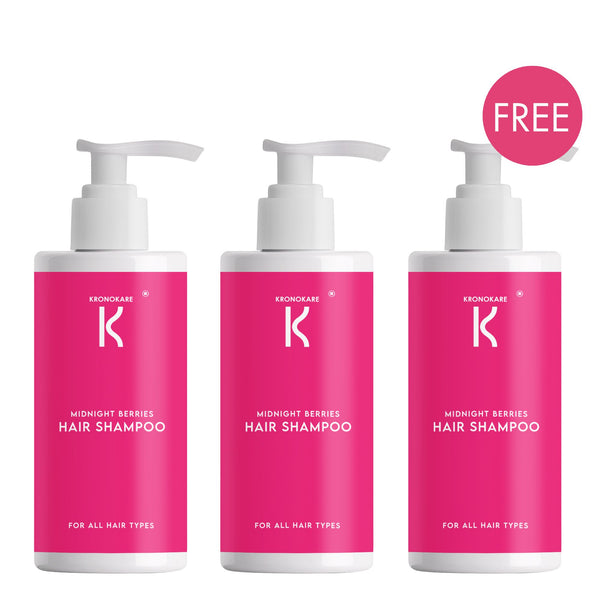 HAIR SHAMPOO Midnight Berries - 550 ml (Pack of 3) – Buy 2 Get 1 Free Offer