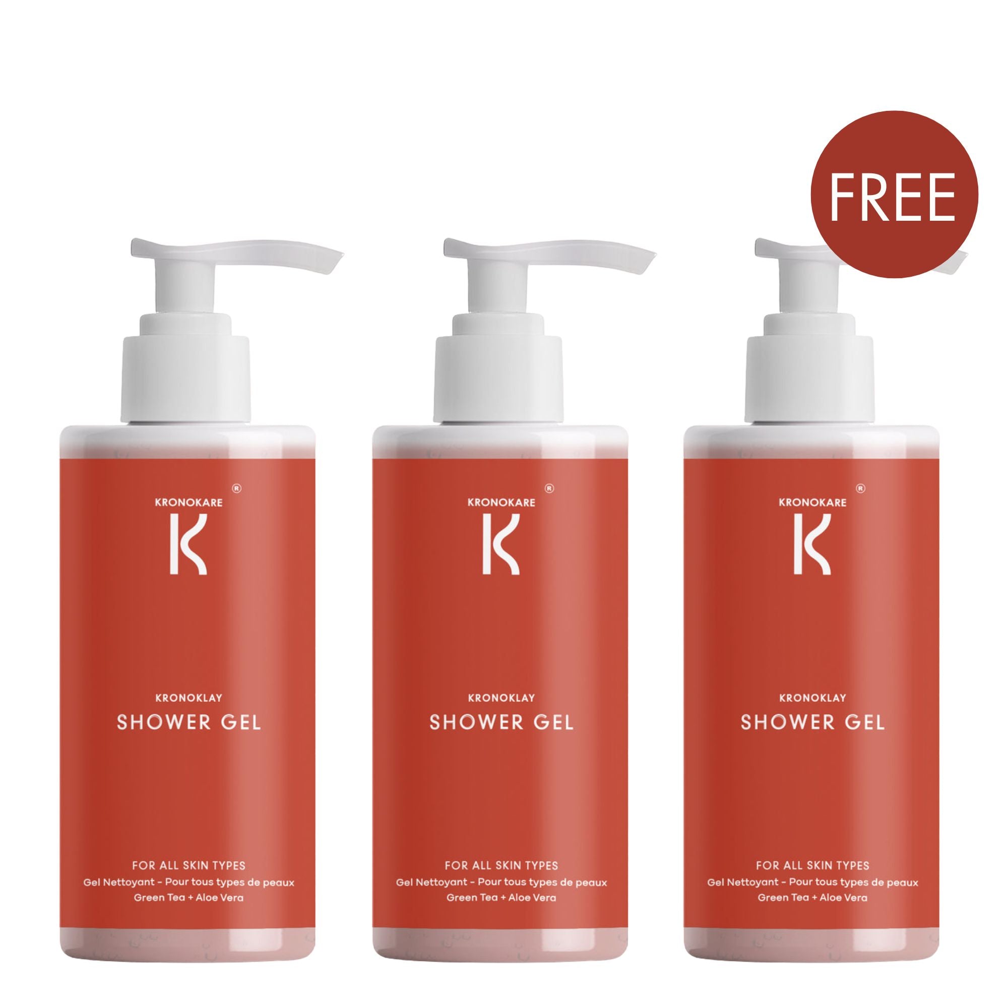 COMBO - SHOWER GEL - KronoKlay - 550 ml - 3 Units – Buy 2 Get 1 Free