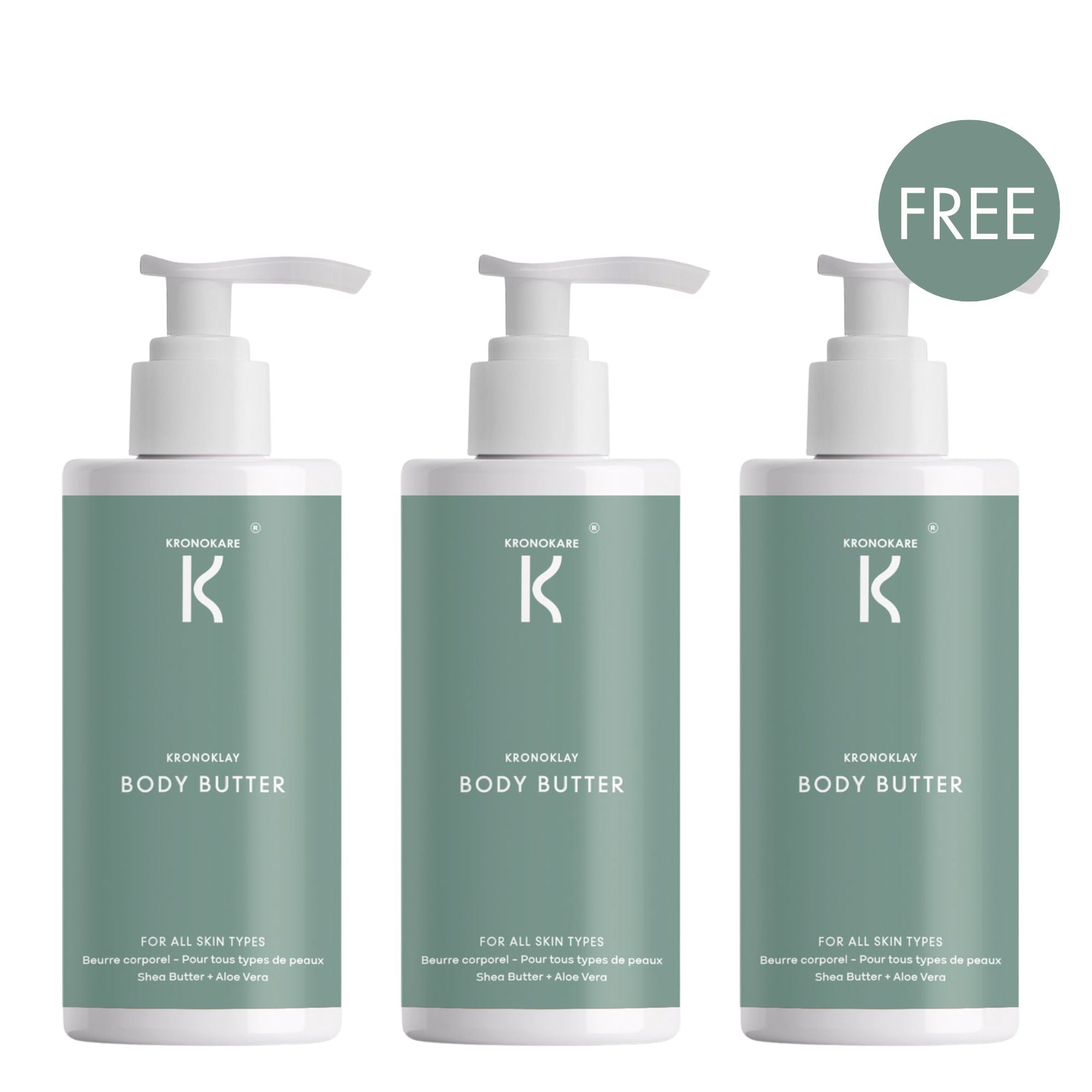 COMBO - KronoKlay BODY BUTTER - 550 ml - 3 Units – Buy 2 Get 1 Free