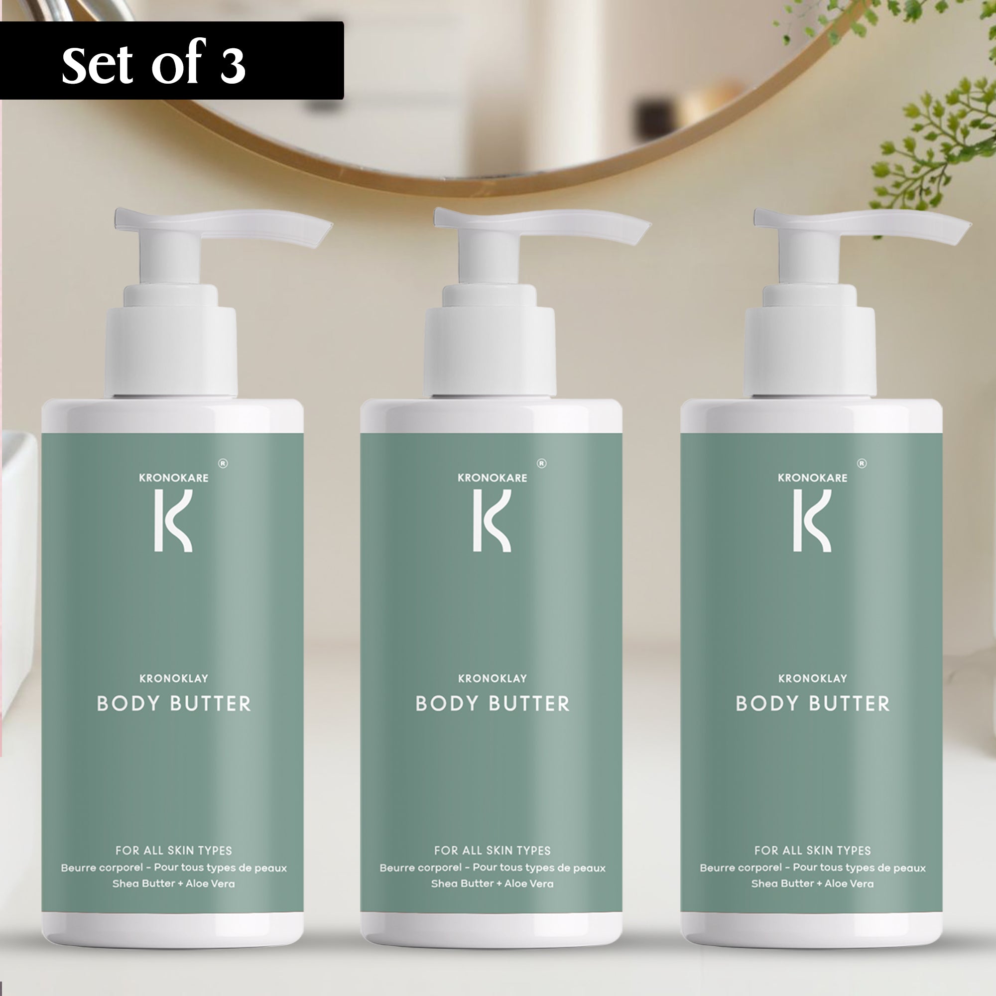COMBO - KronoKlay BODY BUTTER - 550 ml - 3 Units – Buy 2 Get 1 Free