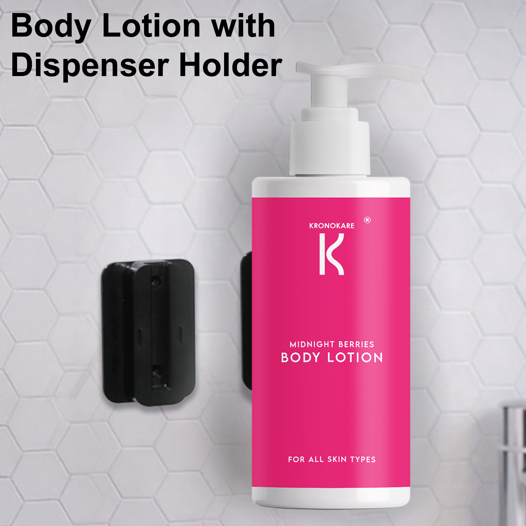 Body Lotion - Midnight Berries - 550 ml with Wall Dispenser Holder