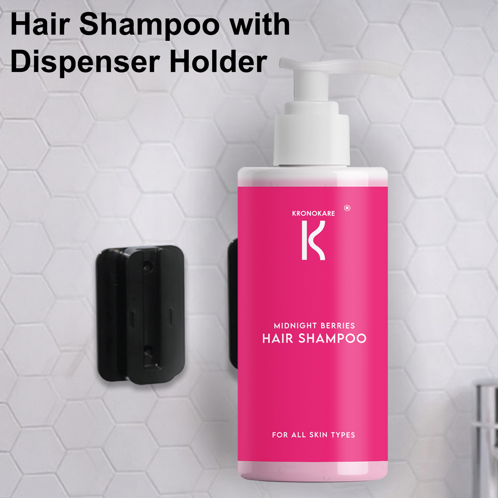 Hair Shampoo - Midnight Berries - 550 ml with Wall Dispenser Holder