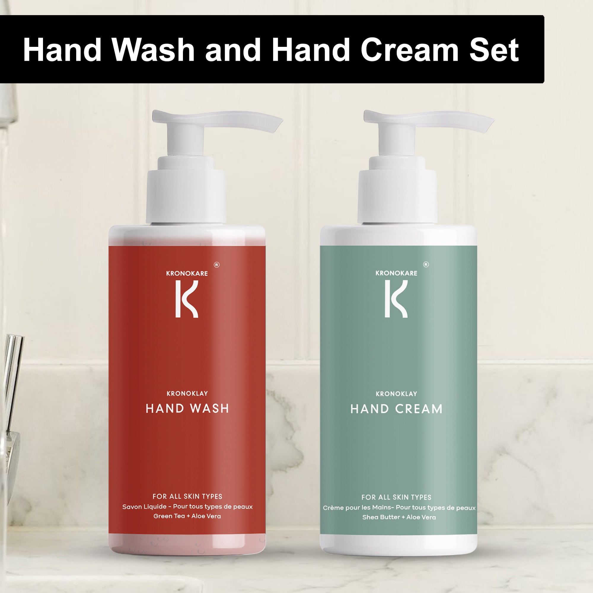 Kronoklay Hand Wash + Hand Cream Combo 550+550 ml
