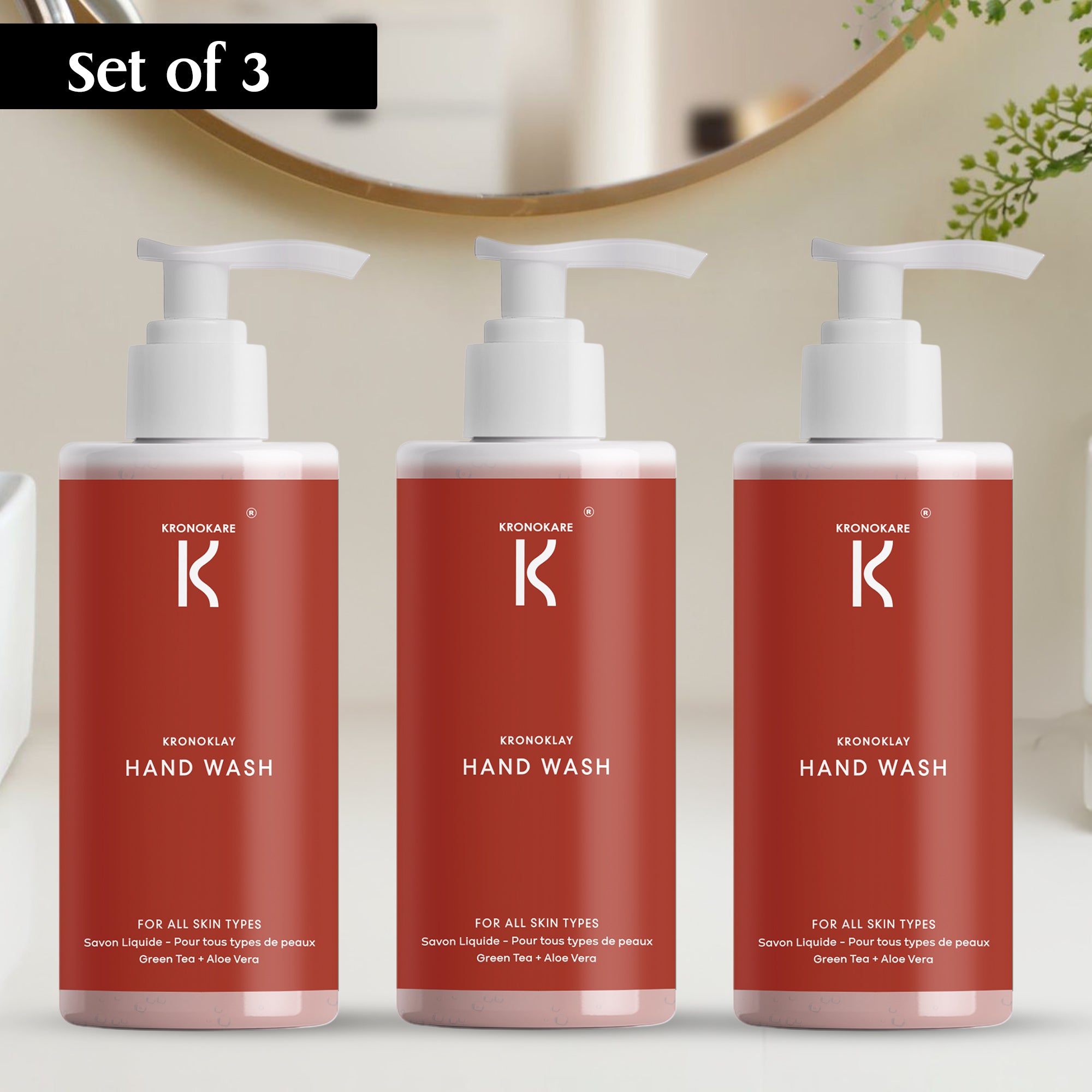 COMBO - KronoKlay Hand Wash - 550 ml - 3 Units – Buy 2 Get 1 Free