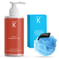 Shower Gel - Kronoklay - 550 ml with Loofah – Foaming Combo