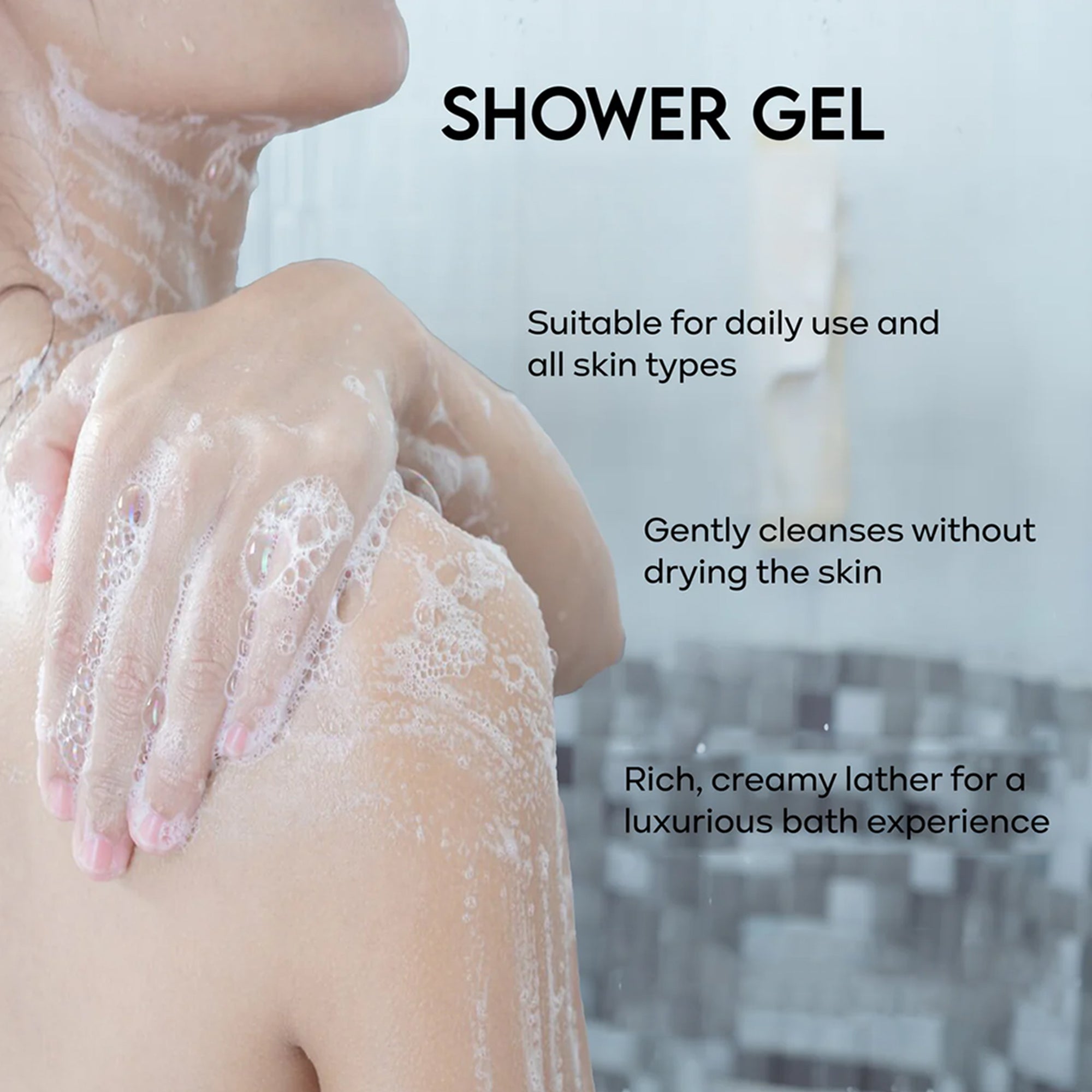 Shower Gel - Kronoklay - 550 ml with Loofah – Foaming Combo