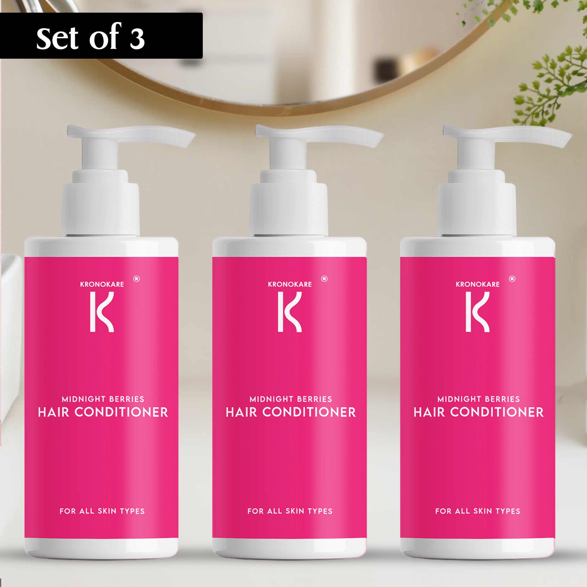 COMBO - HAIR CONDITIONER - Midnight Berries - 550 ml - 3 Units – Buy 2 Get 1 Free