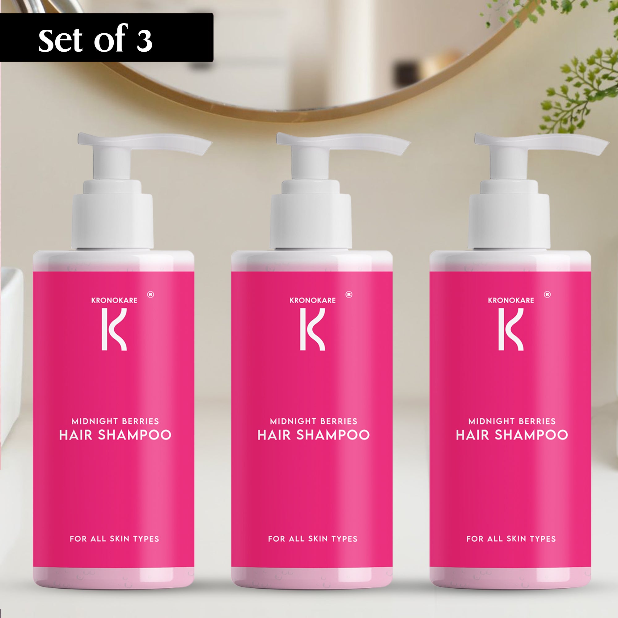 COMBO - SHAMPOO - Midnight Berries - 550 ml - 3 Units – Buy 2 Get 1 Free