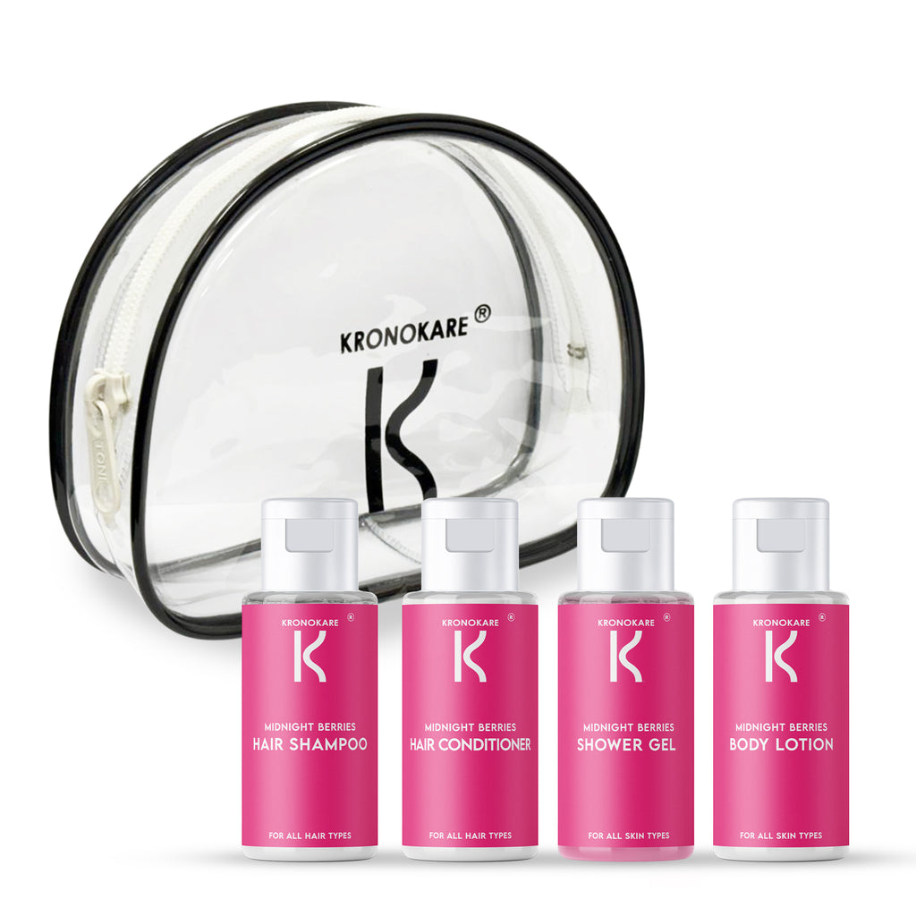 Midnight Berries Travel Kit (Pack of 4) – Hair & Body Care Essentials Combo