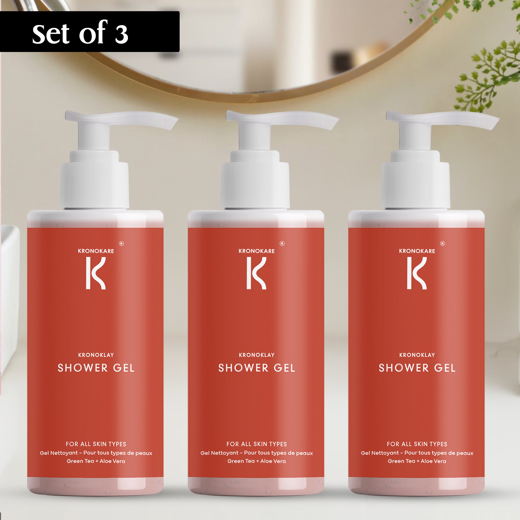 COMBO - SHOWER GEL - KronoKlay - 550 ml - 3 Units – Buy 2 Get 1 Free