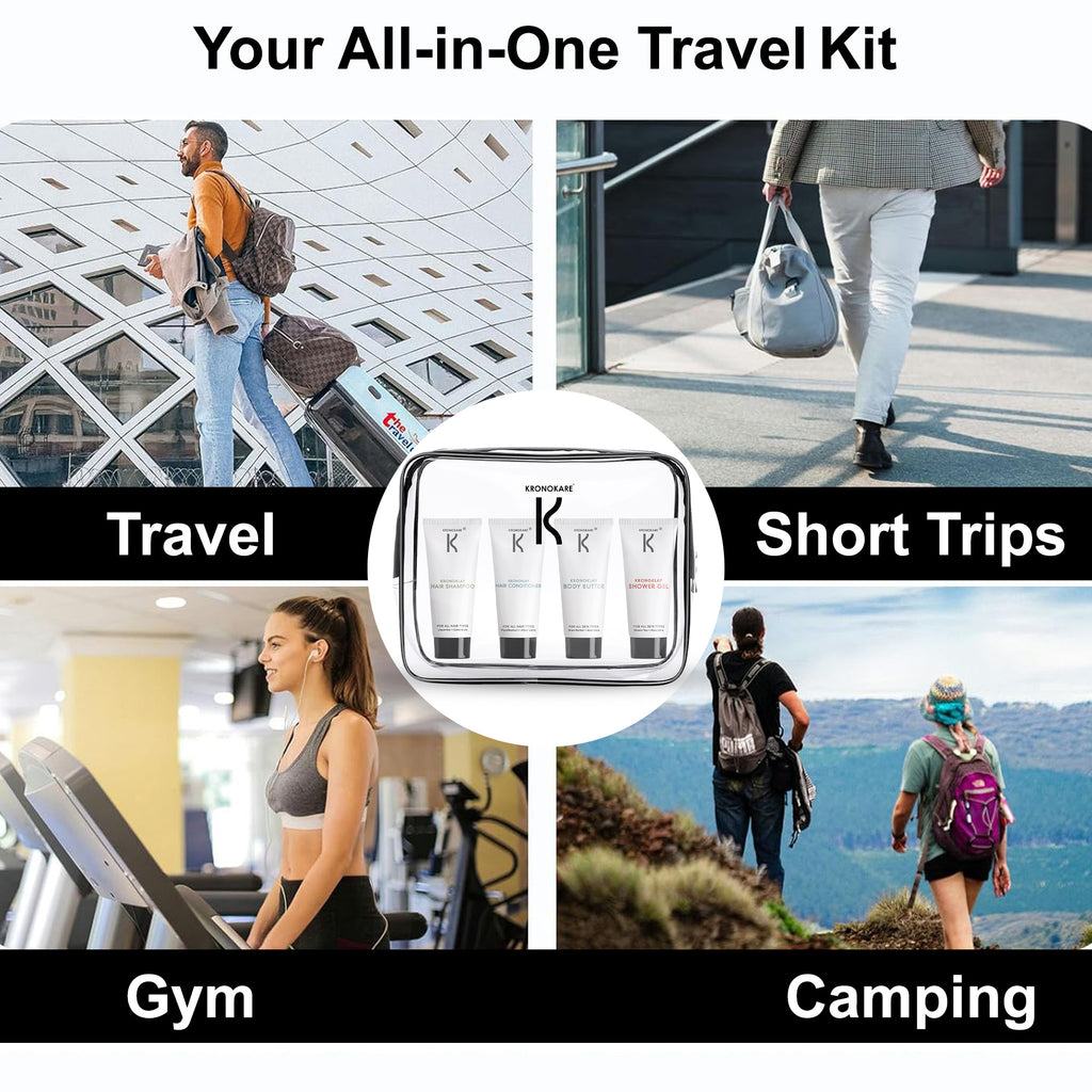 Kronoklay Travel Kit (Pack of 4) – Hair & Body Essentials Combo