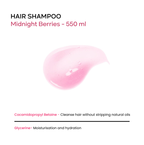 Hair Shampoo - Midnight Berries - 550 ml with Wall Dispenser Holder