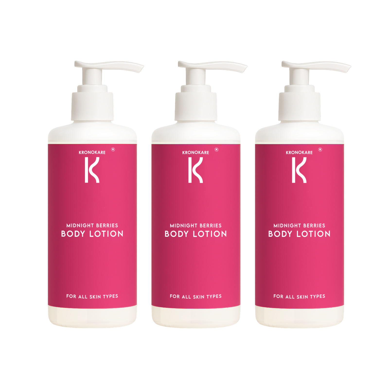 COMBO - Kronokare BODY LOTION Midnight Berries - 550 ml - 3 Units – Buy 2 Get 1 Free