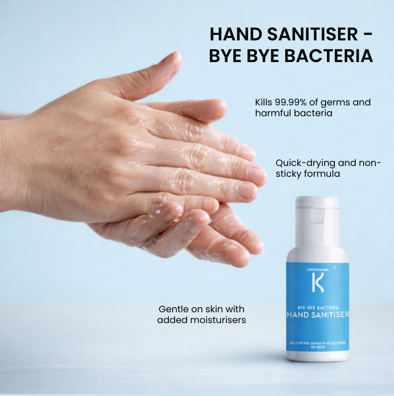 COMBO - Kronokare HAND SANITISER - Bye Bye Bacteria - 30 ml -  3 Units – Buy 2 Get 1 Free