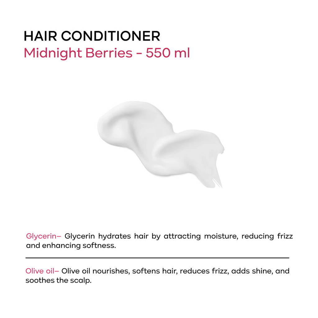 HAIR CONDITIONER Midnight Berries - 550 ml (Pack of 3) – Buy 2 Get 1 Free Offer
