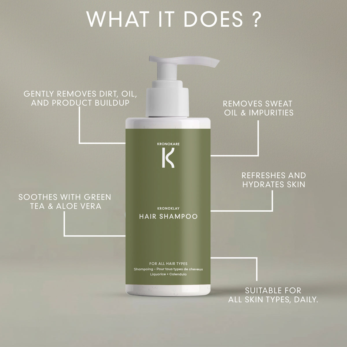 HAIR SHAMPOO Kronoklay - 550 ml (Pack of 3) – Buy 2 Get 1 Free Offer