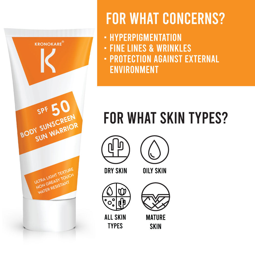Body Sunscreen - Sun Shield SPF 50 - 30 ml - KronoKare